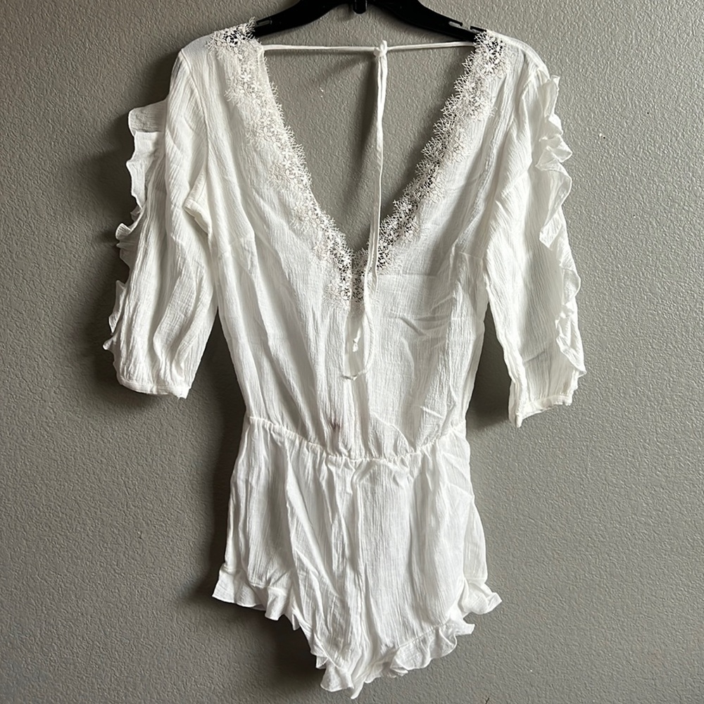 Victoria’s Secret white floral rompers